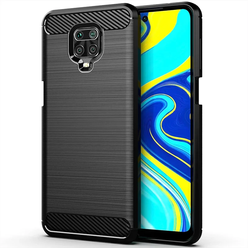 For Cover Xiaomi Redmi Note 9 Pro Case For Redmi Note 9 Pro Capas Shockproof Carbon Fiber TPU Soft Cover Redmi Note 9 Pro Fundas