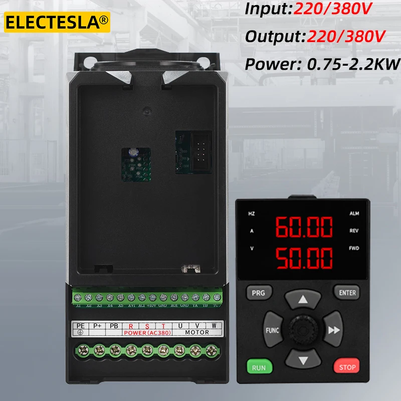 

380V Or 220V Economical VFD Variable Frequency Drive Converter Inverter 0.75/1.5/2.2KW Motor Speed Controller