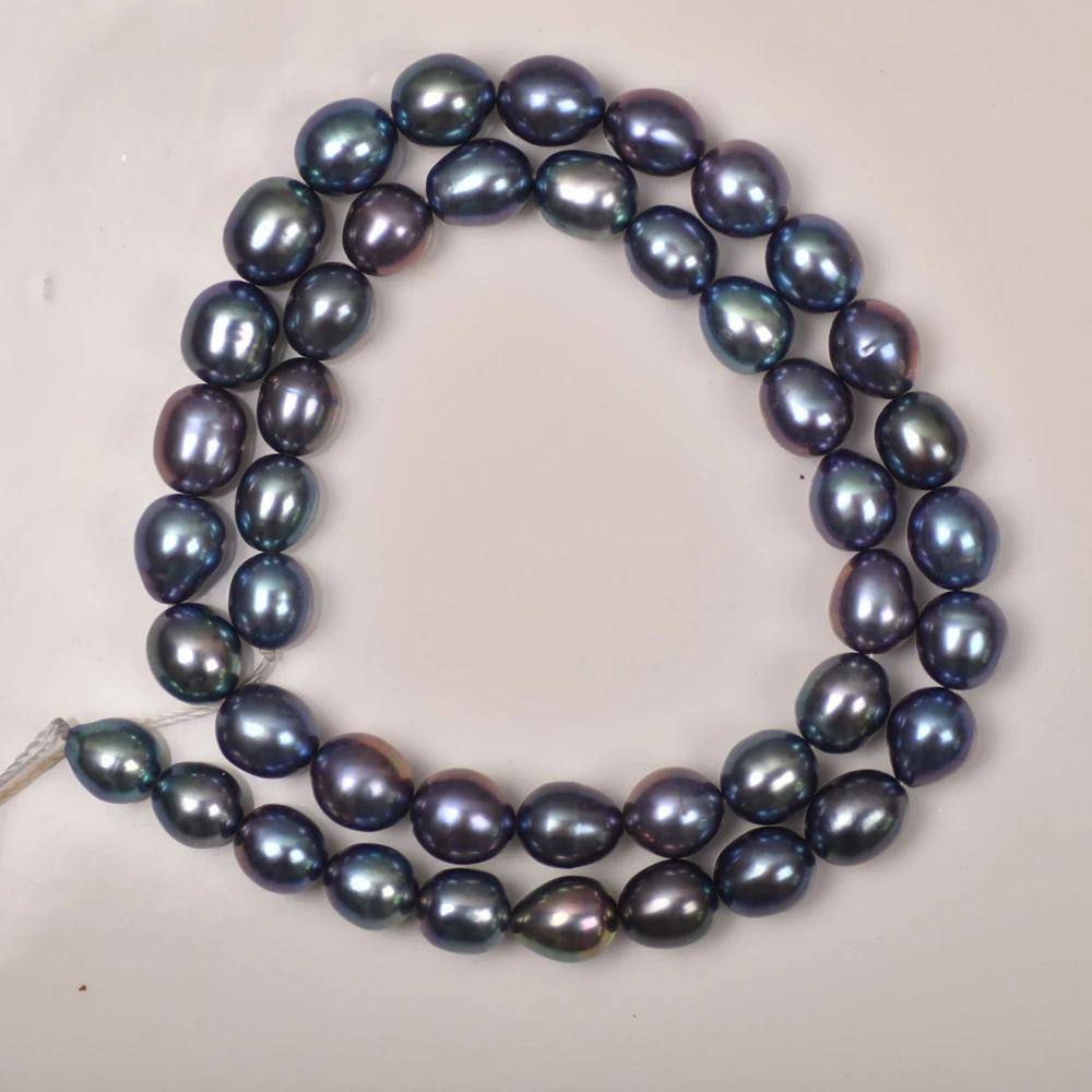 

High Quality Natural Freshwater Pearls Beads 8-9mm AAA Purple Rice Shaped Pearl Beads for Jewelry Making DIY Necklace Accessory