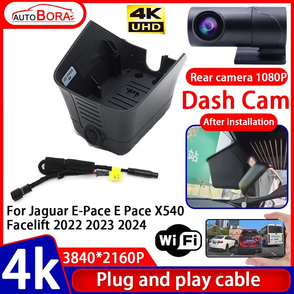 

ZhuCamX Video Recorder Night Visio 4K UHD Plug and Play Car DVR Dash Cam for Jaguar E-Pace E Pace X540 Facelift 2022 2023 2024