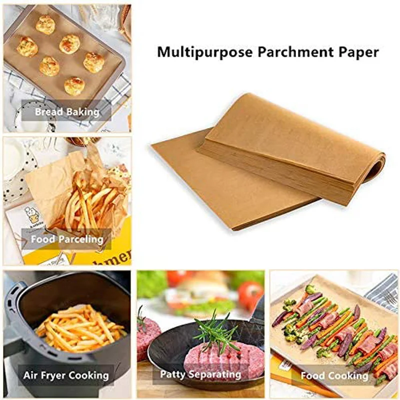 1000Pcs/Lot Baking Paper Barbecue Double-sided Silicone Oil Paper Parchment Rectangle Oven Paper Baking Sheets Bakery BBQ Party