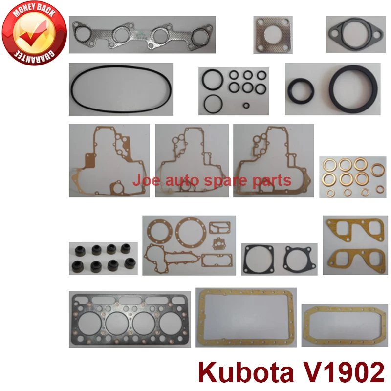 complete repair Overhaul engine full gasket set kit for Kubota engine: V1902