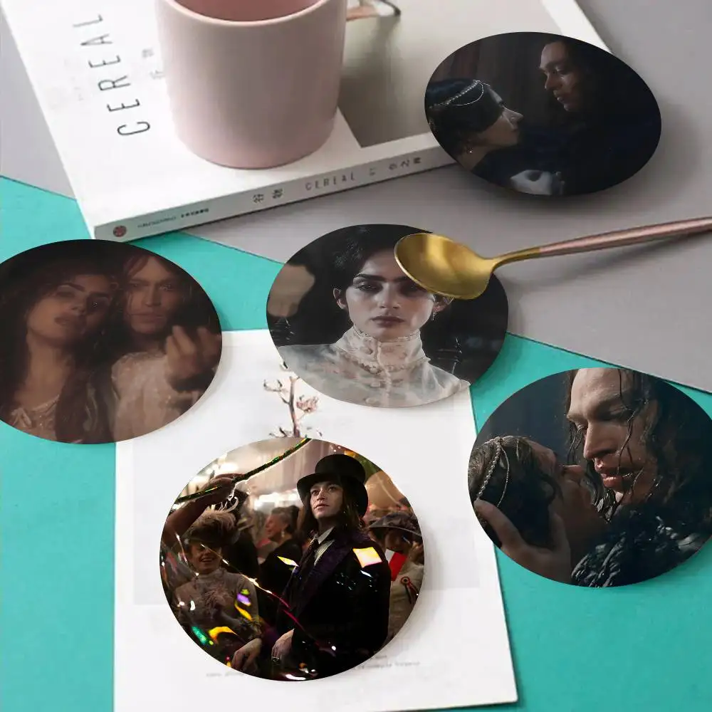 1pc Movie Dracula A Love Tale Wooden Coaster Colour Printing Cup Mat Home Desk Decoration Gifts