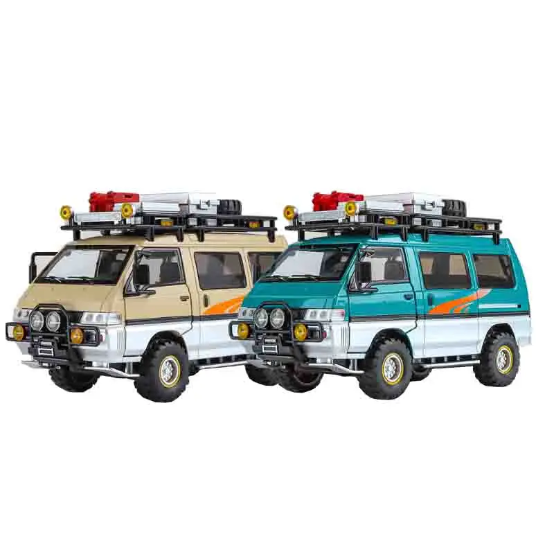 

1:24 Mitsubishi Delica Mini Off Road VAN RV Alloy Car Model Sound and Light Children's Toy Collectibles Birthday gift