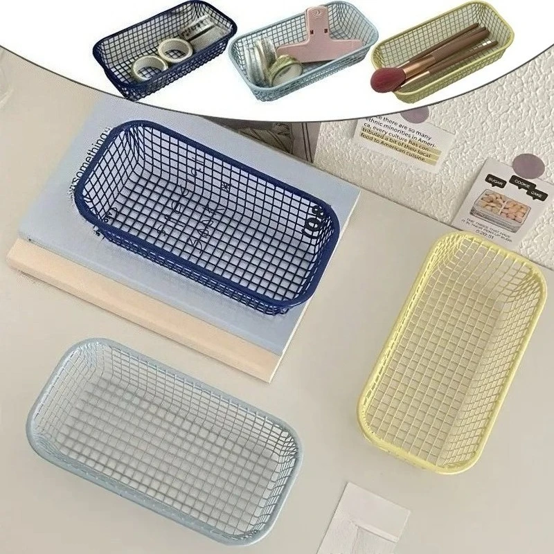 

Desktop Storage Basket INS Metal Sundries Organizer Basket Photocard Case Office Stationery Home Supplies Make Up Sorting Holder