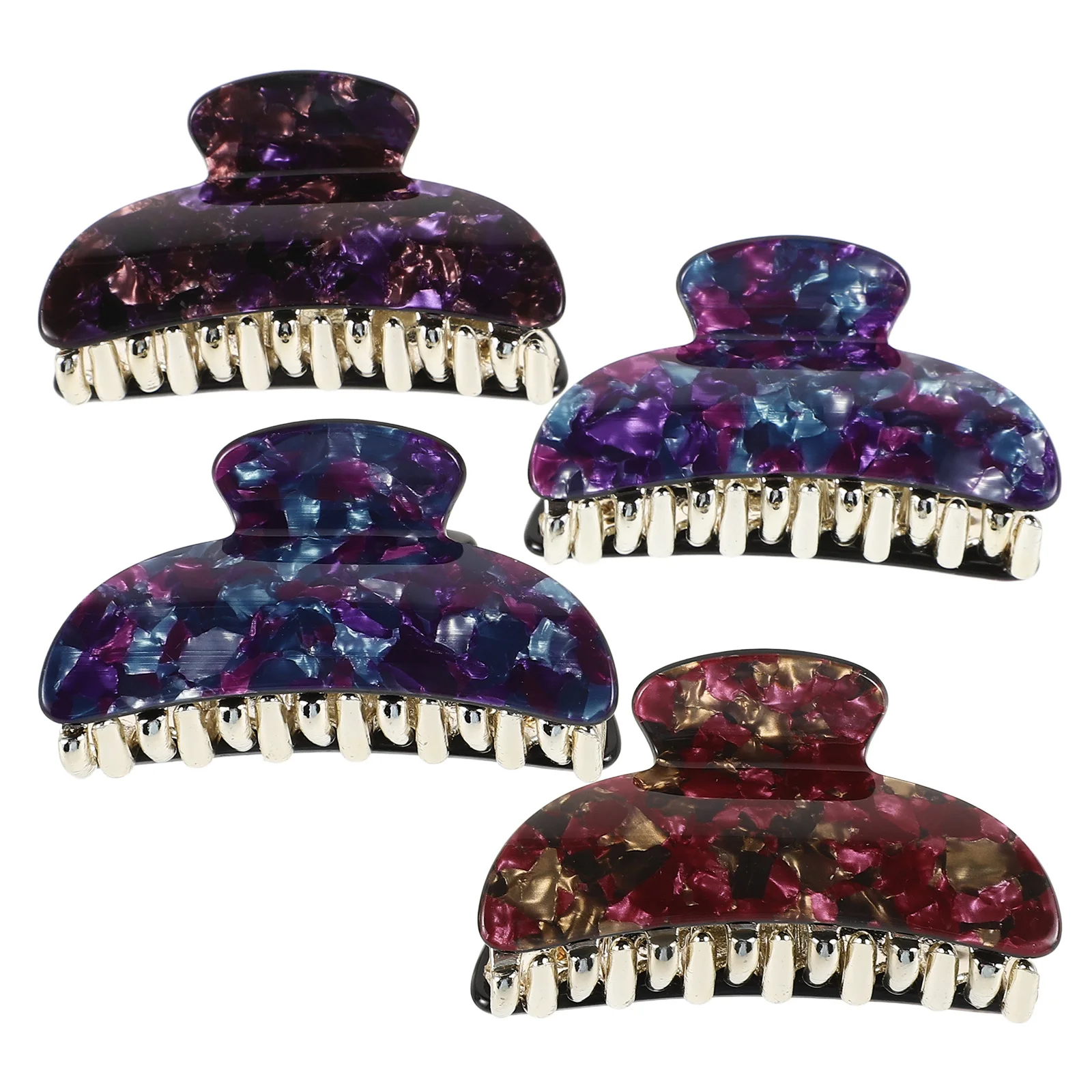 

4 шт. акриловые когти для волос для женщин и девочек, инструменты для укладки без вмятин, аксессуары для душа, повседневная одежда, заколки для волос, зажимы для девочек