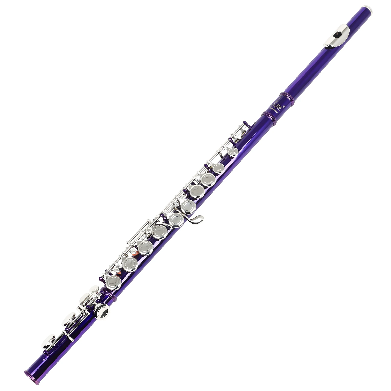 SLADE 16 Closed Open Holes C Key Flute Musical Instrument Concert Flute Silver Plated Professional Transverse Flute With E key