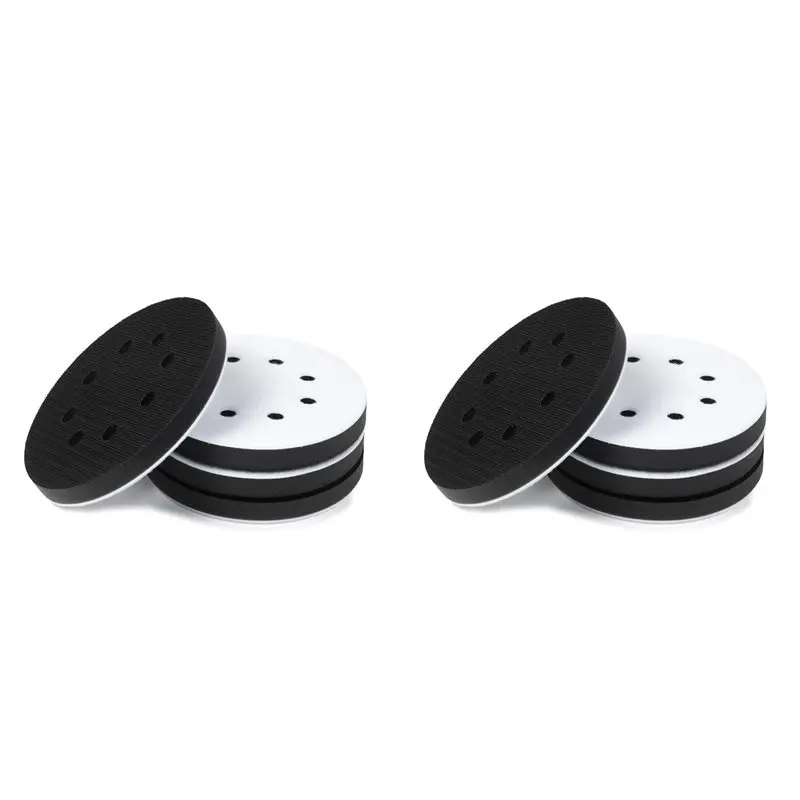 

BAAJ-5-дюймовые 8-отверстные мягкие интерфейсные прокладки с креплением на липучке, губчатые буферные подушечки, круглые опорные подставки, поролоновые шлифовальные прокладки, 8 штук в упаковке