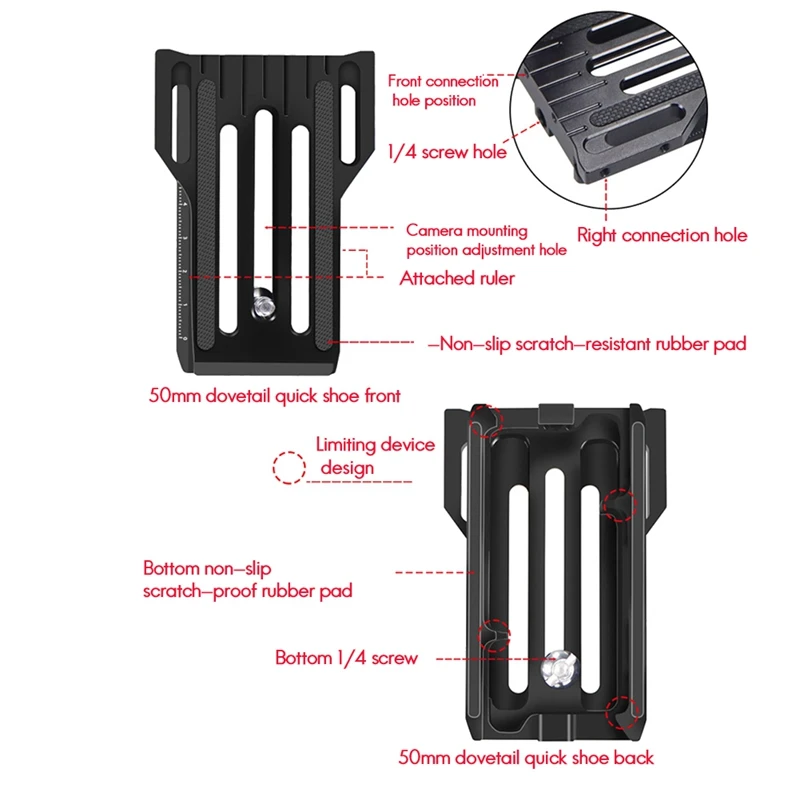 L Bracket Vertical Plate Support Holder Quick Release Switchable for Zhiyun Weebill S VBS RSC2 RS2 Gimbal Video Camera