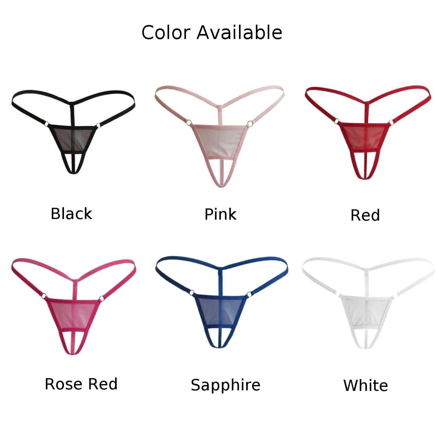 Ladies Sexy  Open Crotch Portable Comfortable Thong Fashion Solid Color Panties Thong Jockstrap T String Transparent Underpants