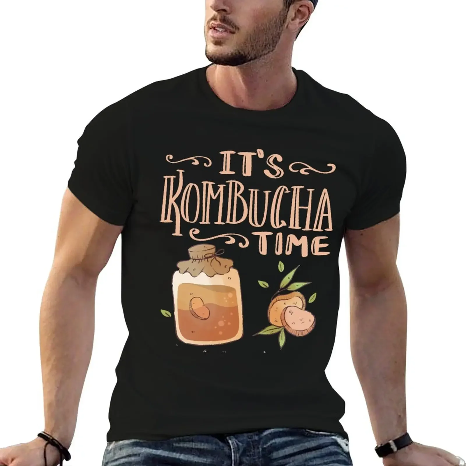 

Healthy Homemade Kombucha in a Jar T-Shirt custom shirt vintage clothes men tshirt