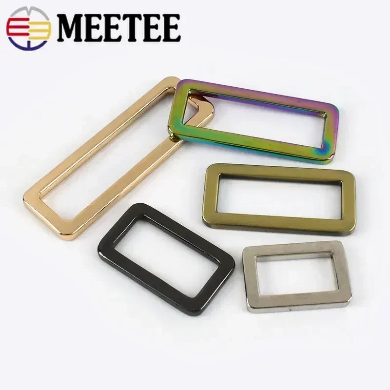 10Pcs Purse Bag Ring for Strap Webbing Belt Metal Buckles Loop Backpack Square D Rings Buckle Clasp DIY Leather Craft Repair