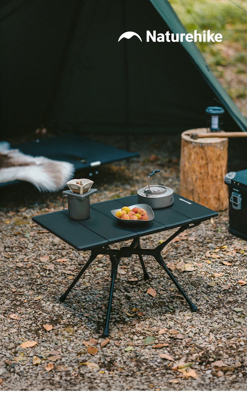Naturehike Leichter Klapptisch aus Aluminiumlegierung, Outdoor-Picknicktisch, tragbarer BBQ-Grilltisch, Camping-Rucksackreisetische – Detail 1