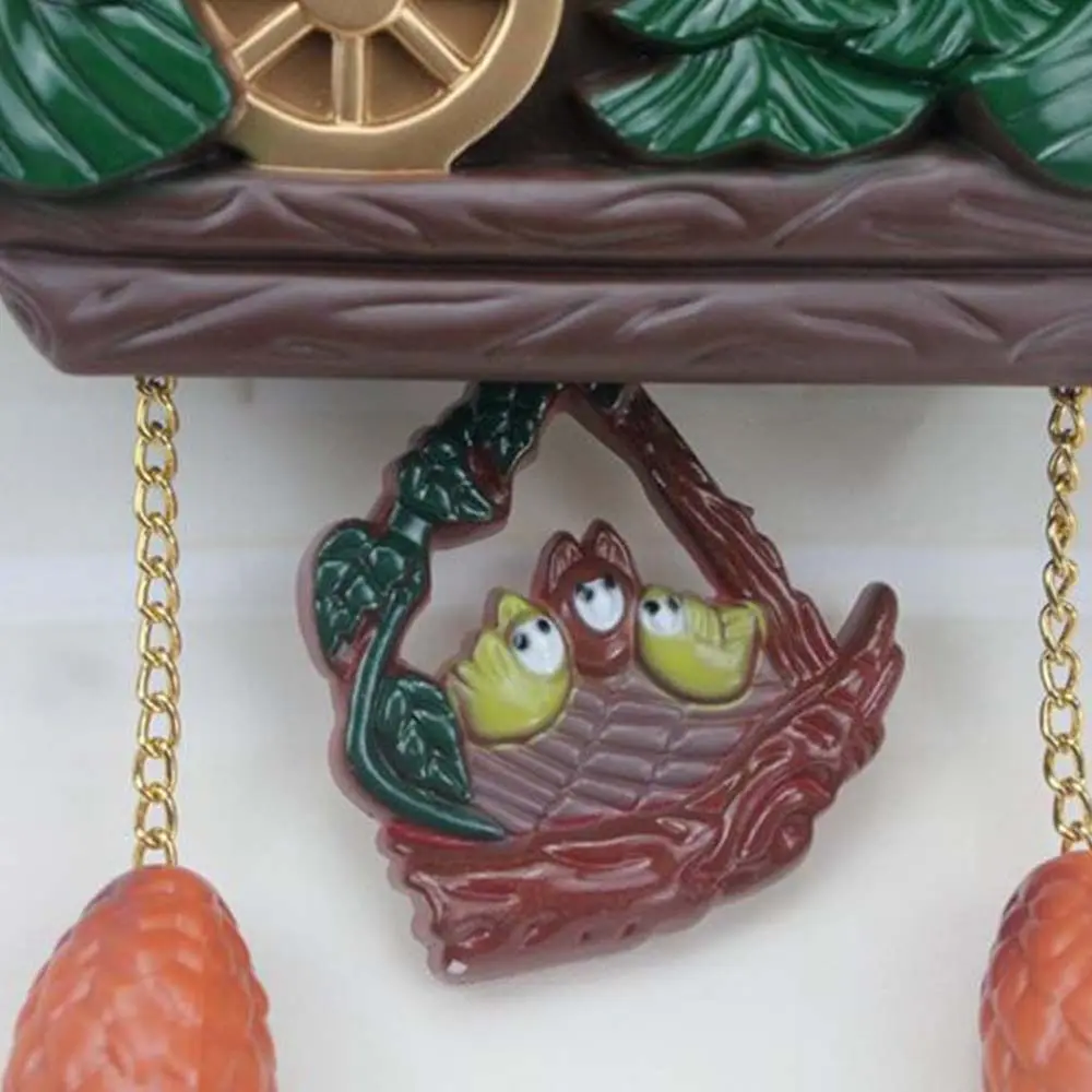 

Music Time Reporting Cuckoo Bird House Wall Clock House Shape Plastic Bird House Clock Battery Powered Silent Cuckoo Chime
