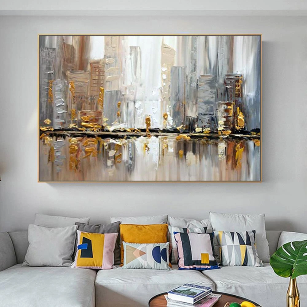 Modern Abstract Aesthetics Wall Art Block Texture HD Oil on Canvas Posters and Prints Home Bedroom Living Room Decoration Gifts