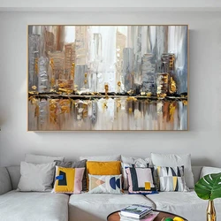 Modern Abstract Aesthetics Wall Art Block Texture HD Oil on Canvas Posters and Prints Home Bedroom Living Room Decoration Gifts