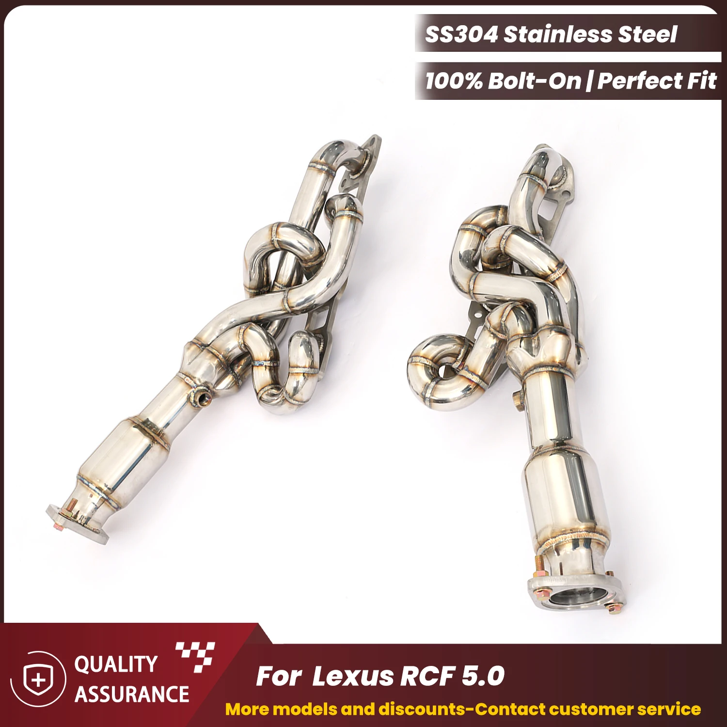 

ECCF Equal Length Sports Headers For Lexus RCF 5.0 Aggressive Exhaust Sound High Flow High Performance Upgrade