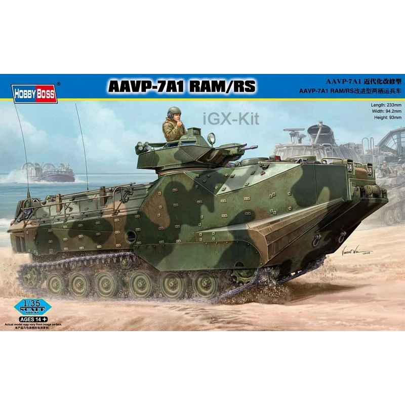 Hobbyboss 82415 1/35 AAVP7A1 AAVP-7A1 RAM/RS Amphibious Personnel Carrier Vehicle Hobby Craft Toy Plastic Model Building Kit