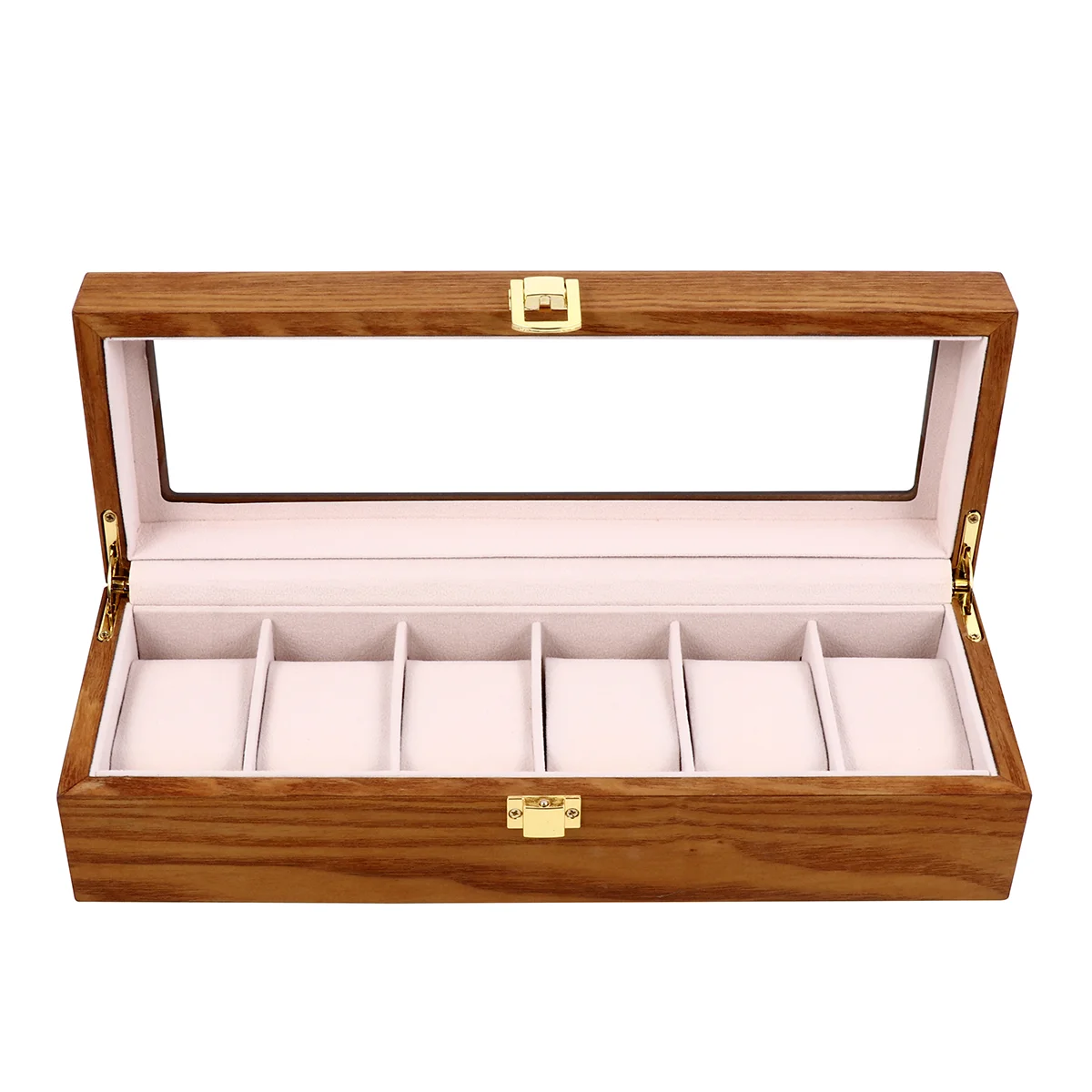 

6 Wooden Watch Box Pocket Stand Watches Automatic for Men Case Storage Organizer Accessories Miss