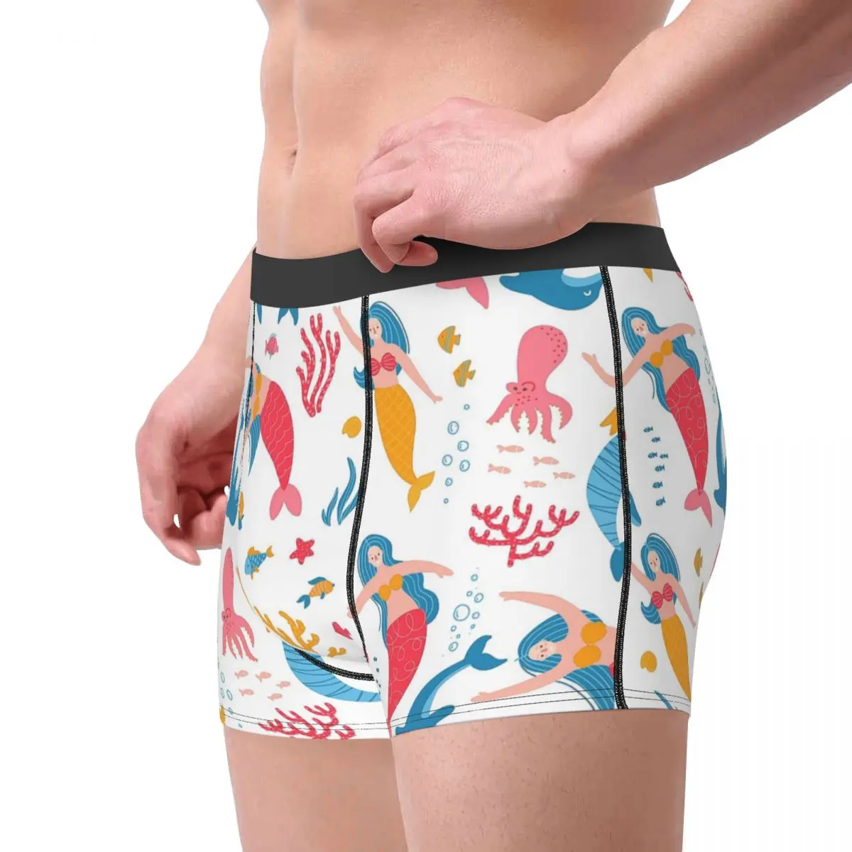 Mullet Animals of The Sea Clever Gentle Free And Happy Underpants Breathbale Panties Men's Underwear Ventilate Shorts Briefs