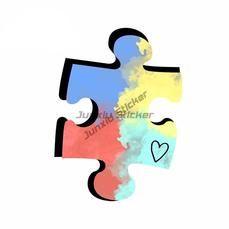 Promote Autism Acceptance Care Autism Child Emblem Color Puzzle Creative Sticker for Laptop Motorcycle Car Window Wall Room Van