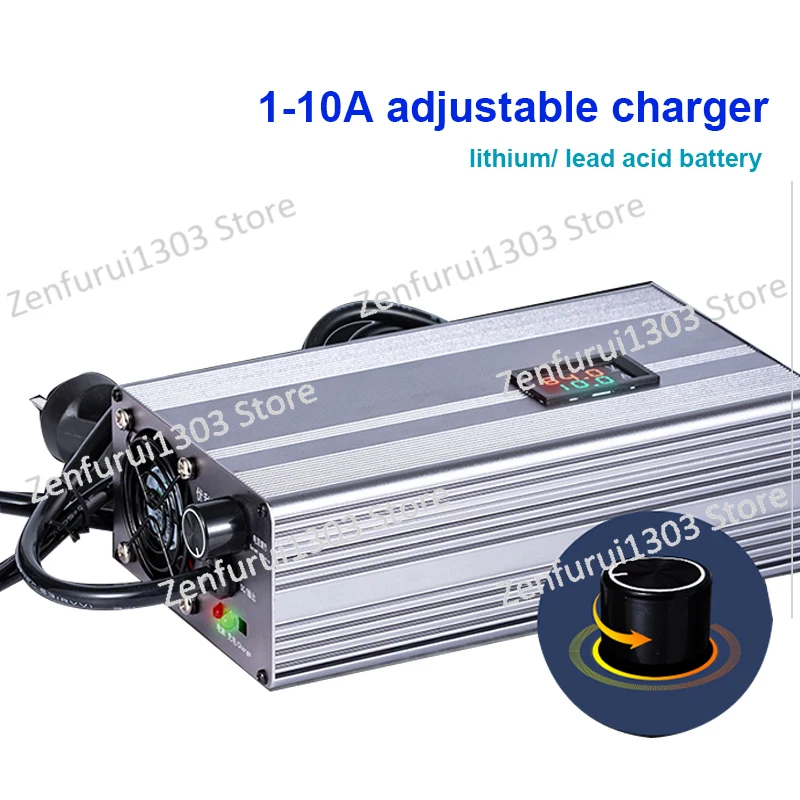 

1- 10A Adjustable Charger 54.6V 58.V 84V 73V 16S 67.2V 10A 42v 43.8V 14S 58.8V 87.6v 88.2v 5A 72V 10A 48V 5A 36V 8A Charger