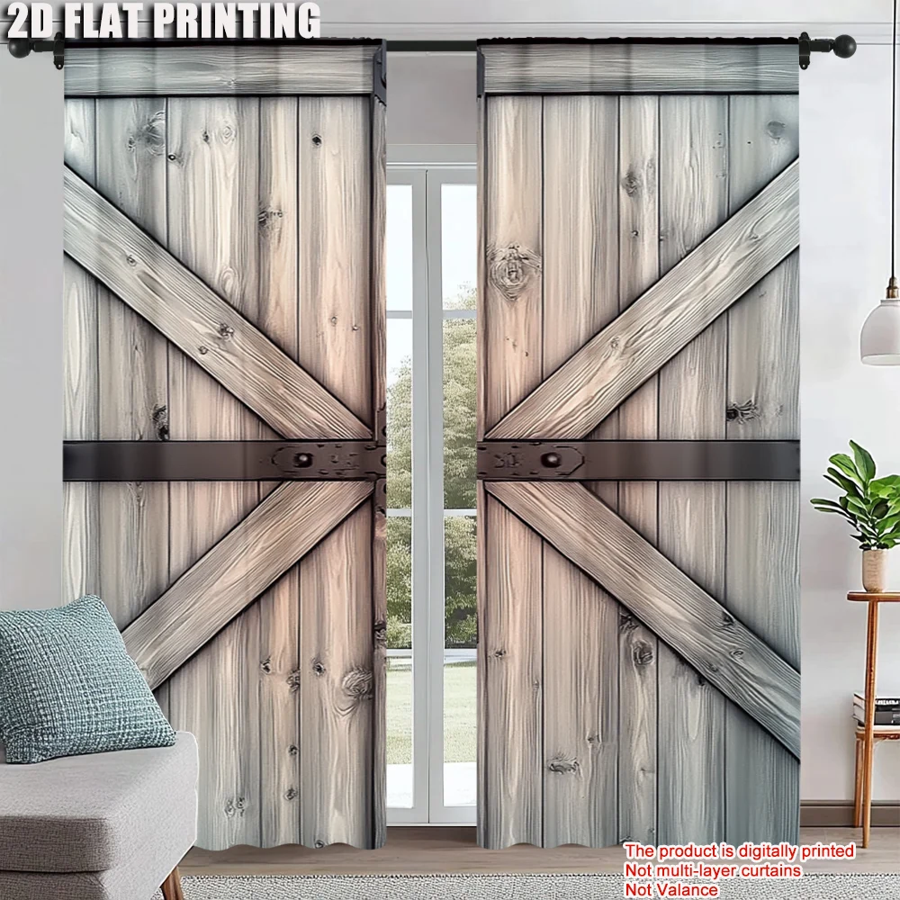 

2Pcs Tropical Leaves Window Curtain Hawaiian Leaf Botanical Palm Tree Window Drapes For Living Room Bedroom Window Treatment
