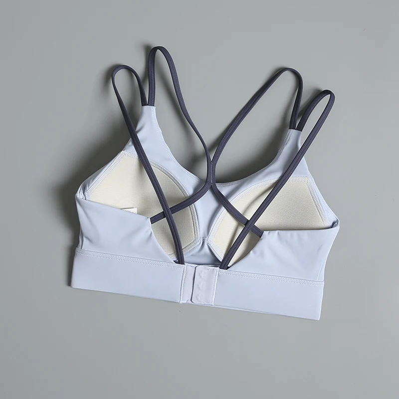 Sports lingerie women running tops with one cup training yoga bra professional Pilates fitness vest