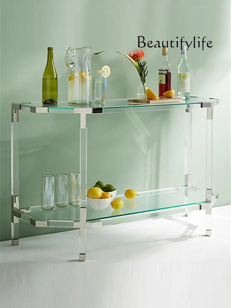 

Modern Minimalist Acrylic a Long Narrow Table Nordic Decoration Console Tables