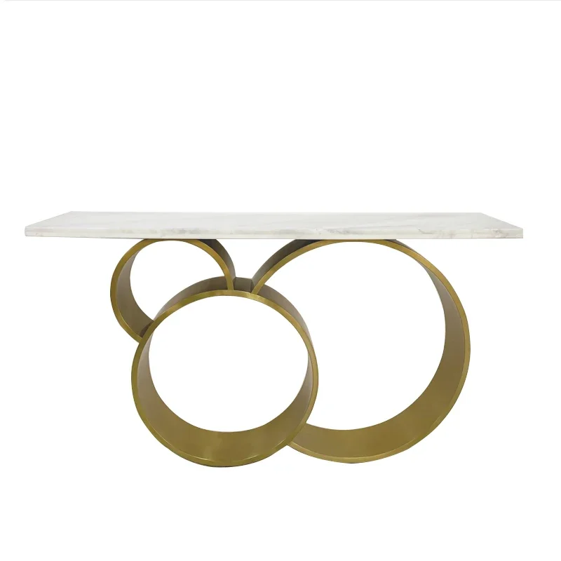 

Мраморная узкая полоска из нержавеющей стали, узкий стол, настенный консольный столик, креативная полосатая перегородка, декоративный костюм с видом сбоку