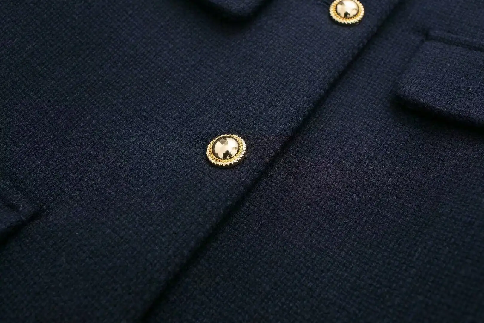 HH Elegante Damen Langarm-Jacke mit O-Ausschnitt Einreihiger Frühlingsmantel Modische Streetwear Schicke Party- und Urlaubsmantel Schlanke Passform – Detail 8
