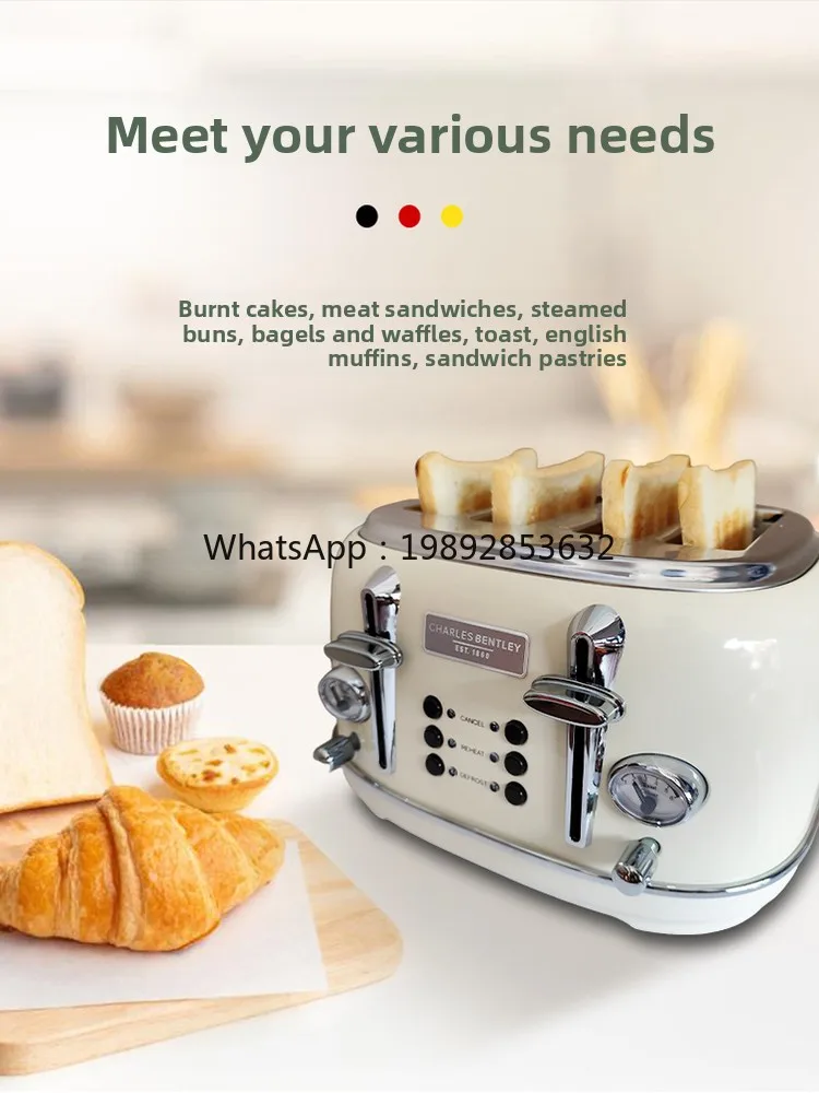 KBJ four slices automatic toaster spitter driver's home commercial toast maker breakfast machine retro