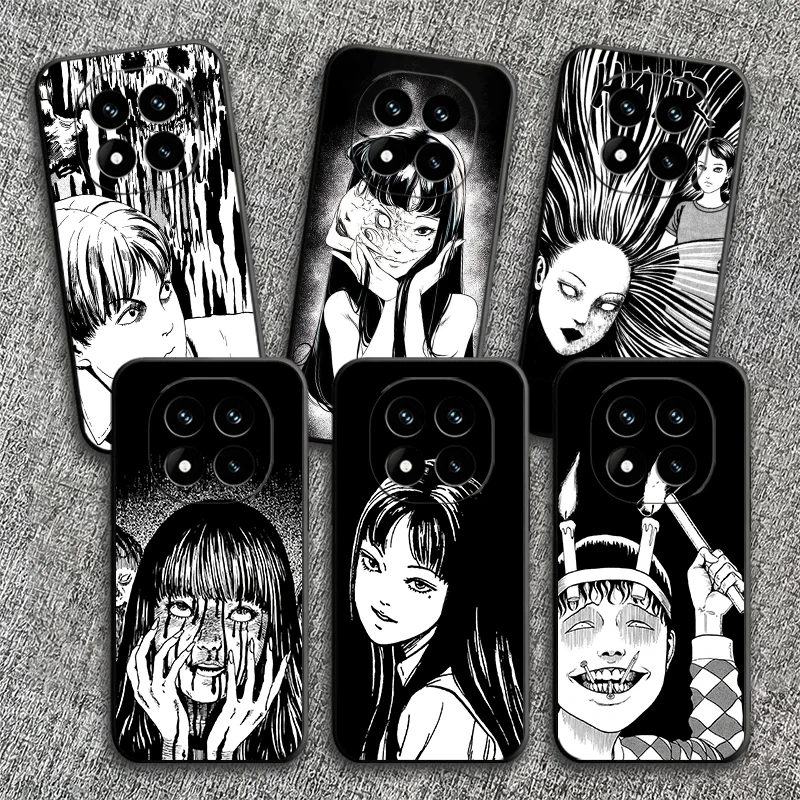 

Japanese Horror Anime Soft Phone Case for Xiaomi Redmi Note 12 13 14 15 Pro Plus 11 12S 11S 11T 10 4G Black Cover Back Shell