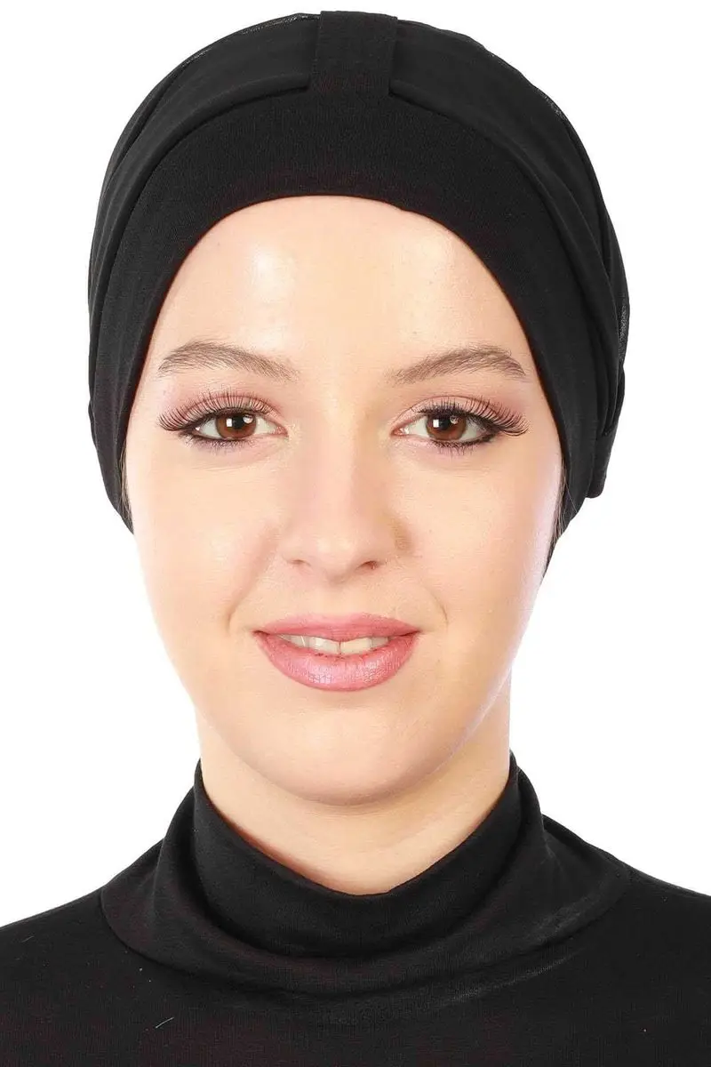 Chiffon-belted gekämmte Knochen schwarz