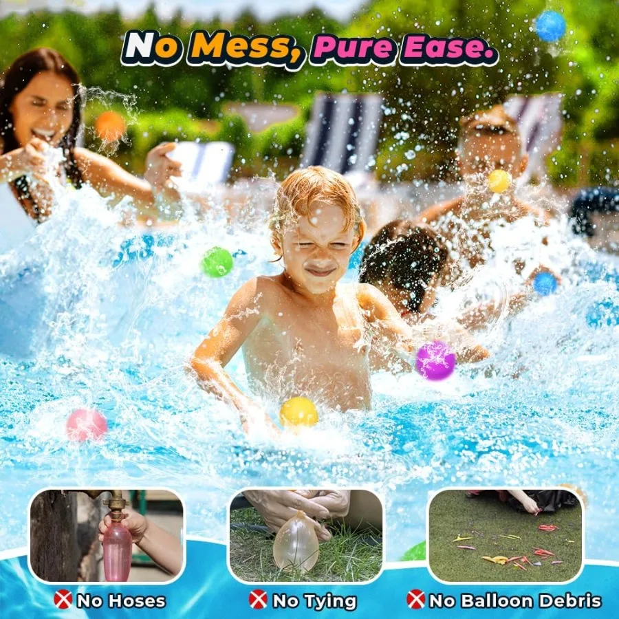 12 pezzi riutilizzabili palloncini d'acqua giocattoli da piscina per ragazzi e ragazze attività all'aperto da spiaggia giocattoli d'acqua per età compresa tra 312 giocattolo d'acqua estivo fo