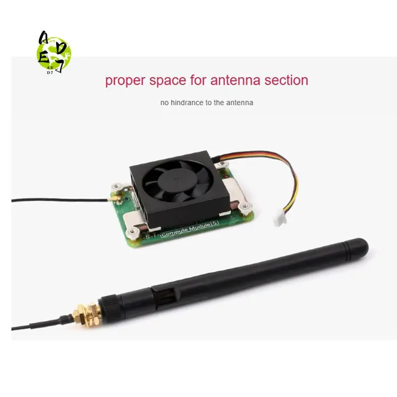

Охлаждающий вентилятор AED7-CM5 для вычислительного модуля Raspberry Pi 5 5 В 3007, низкий уровень шума с теплопроводящей лентой
