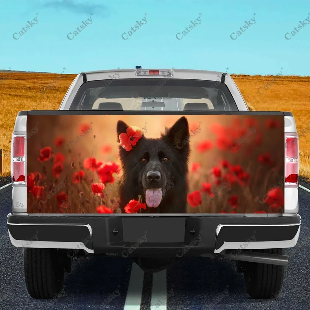 

Belgian Shepherd Truck Tailgate Wrap Professional Grade Material Universal Fit for Full Size Trucks Weatherproof &Car Wash Safe