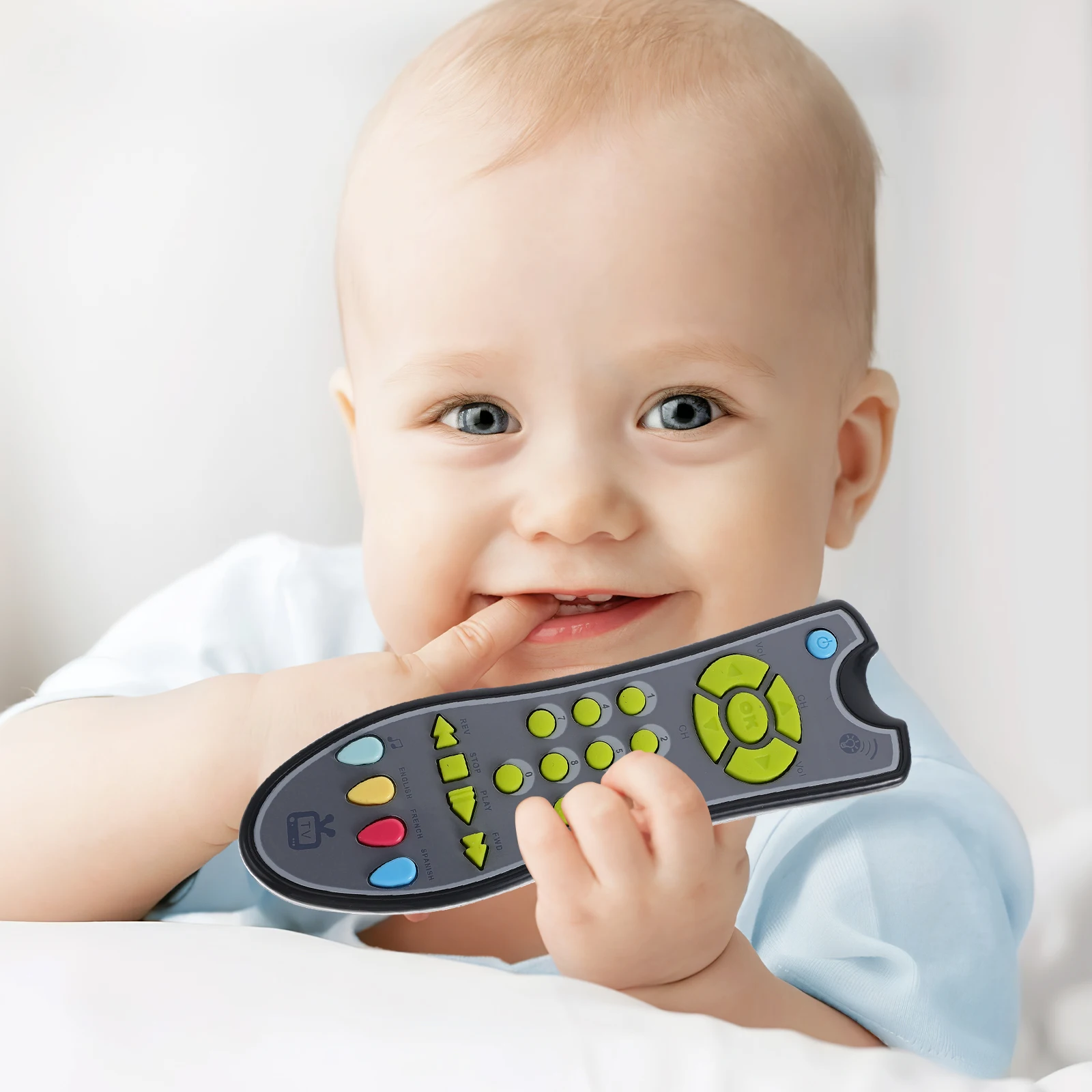 

Simulated Remote Control Baby Toddler Learning Puzzle Cognitive Plaything Educational Gift Fake Controller Interactive