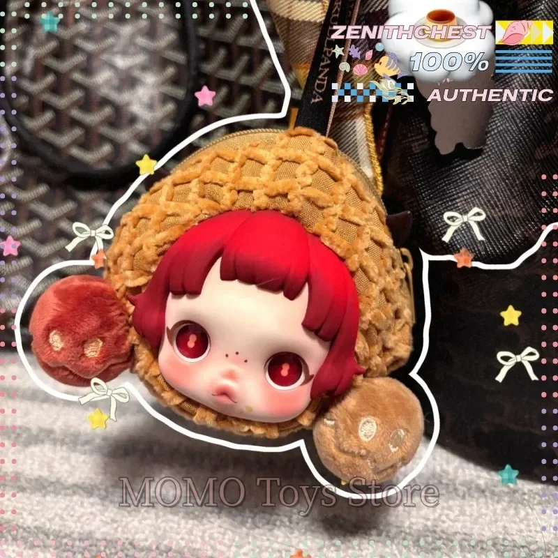 Na stanie Pop Mart Autentyczny Skullpanda Found You Me! Seria Pluszowych Etui na Słuchawki Blind Box Urocze Figurki Akcji na Słuchawki