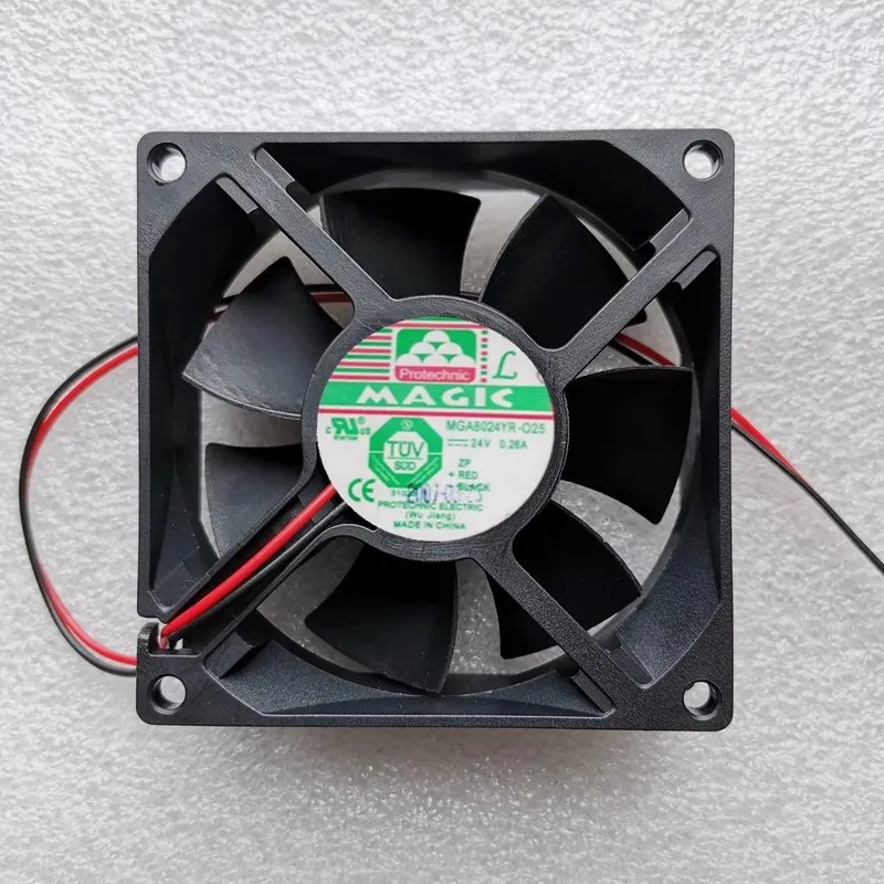 New CPU Cooler Fan for MAGIC MGA8024YR-O25 24V 0.26A 8cm 80*80*25mm