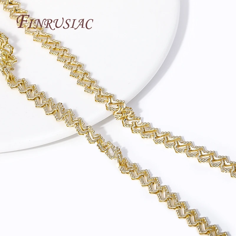 18K Gold Plated Brass Metal Chains For Handmade DIY Jewelry Making Findings Accessories,High Quality Jewellery Making Chains