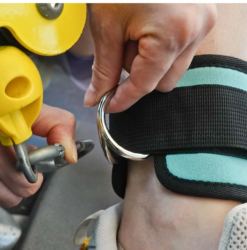 Aolikes verstellbare gepolsterte Knöchel manschetten gepolsterte Träger D-Ring Glute Kickback für Kabel maschine, ideal für Gesäß übungen – Detail 17