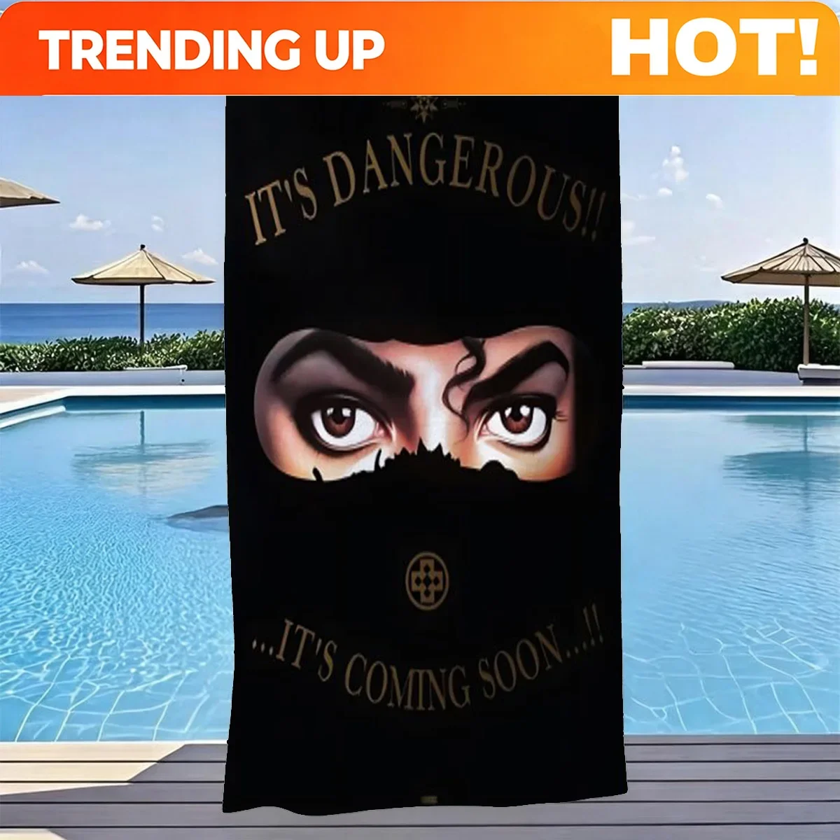 Custom M-Michael J-Jackson Dangerous Microfiber Beach Towel Quick Dry Super Absorbent Sand Free Oversized Bath Towels Gym Sports