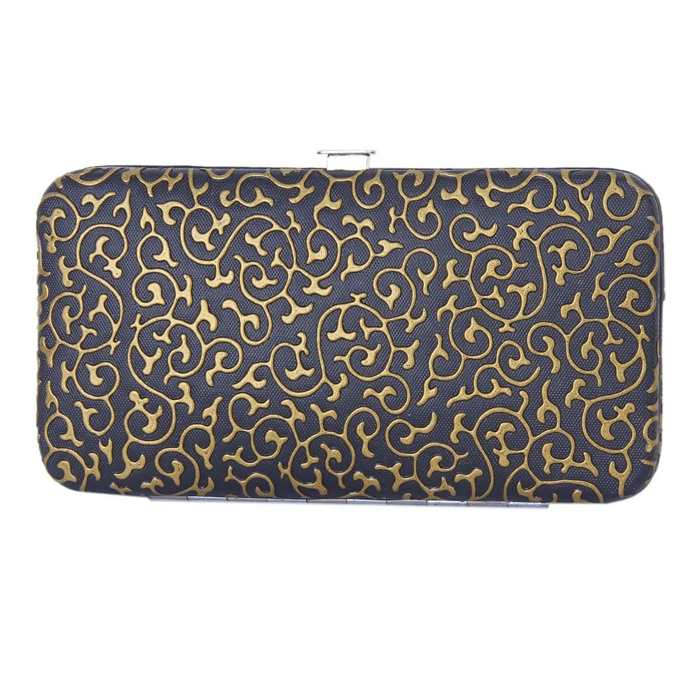 12Pcs Manicure Pedicure Nail Grooming Kit Stainless Steel Tools Plant Print Pouch Professional Nail Care Travel Set