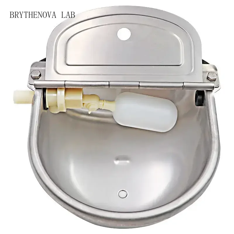 304 Stainless Steel with Drain Hole Drink Automatic Float Farming Horse Trough Cow Water Bowl Supplies Sheep Dog Pet Goat Cattle