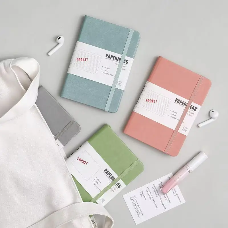 A6 Dots Pocket Notebook with Number Pages Compact Portable Mini Journals for Note Taking Planning Organizer