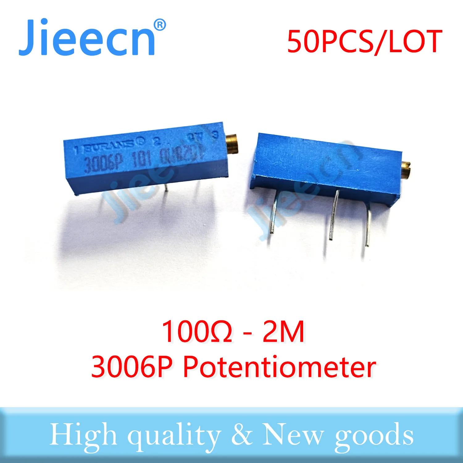 

50PCS 3006P 100R-2M Trimming Potentiometer Chinese High Quality 3006P-1-101 201 501 102 202 502 103 203 503 104 204 504 105 205