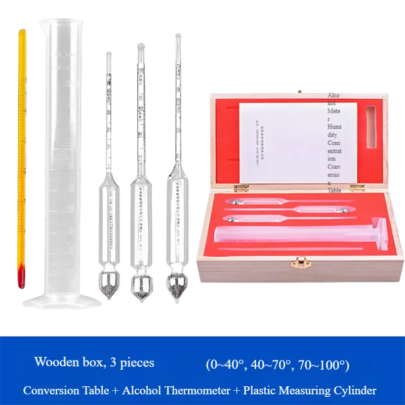 Alcohol meter, wine degree meter, liquor degree meter 0-100 wine making table, alcohol degree concentration meter