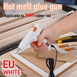 Pistola de pegamento termofusible de 90W con interruptor para barra de pegamento de 7mm, Mini pistola caliente adhesiva Industrial, herramienta de reparación de pistola de temperatura térmica eléctrica