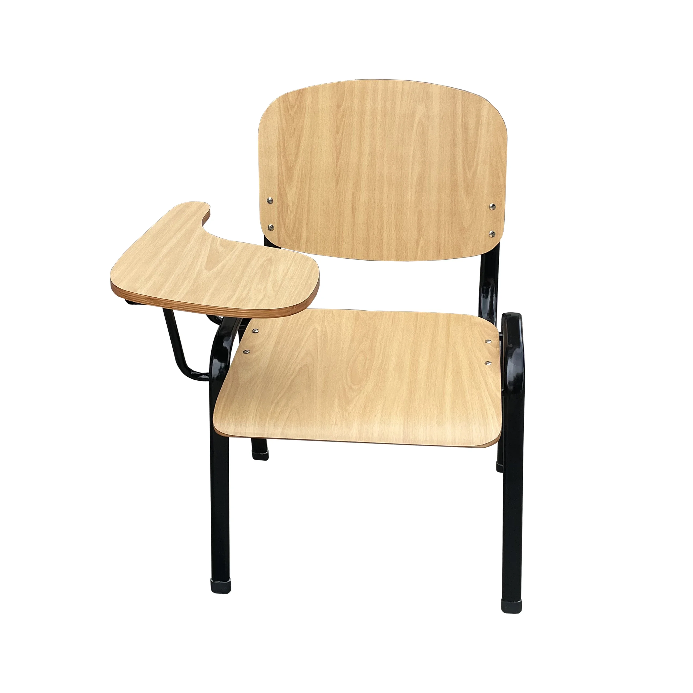 Chaise de formation de bureau en bois contreplaqué avec tableau d'écriture, chaise de salle de réunion, chaise de conférence pour étudiants, vente en gros